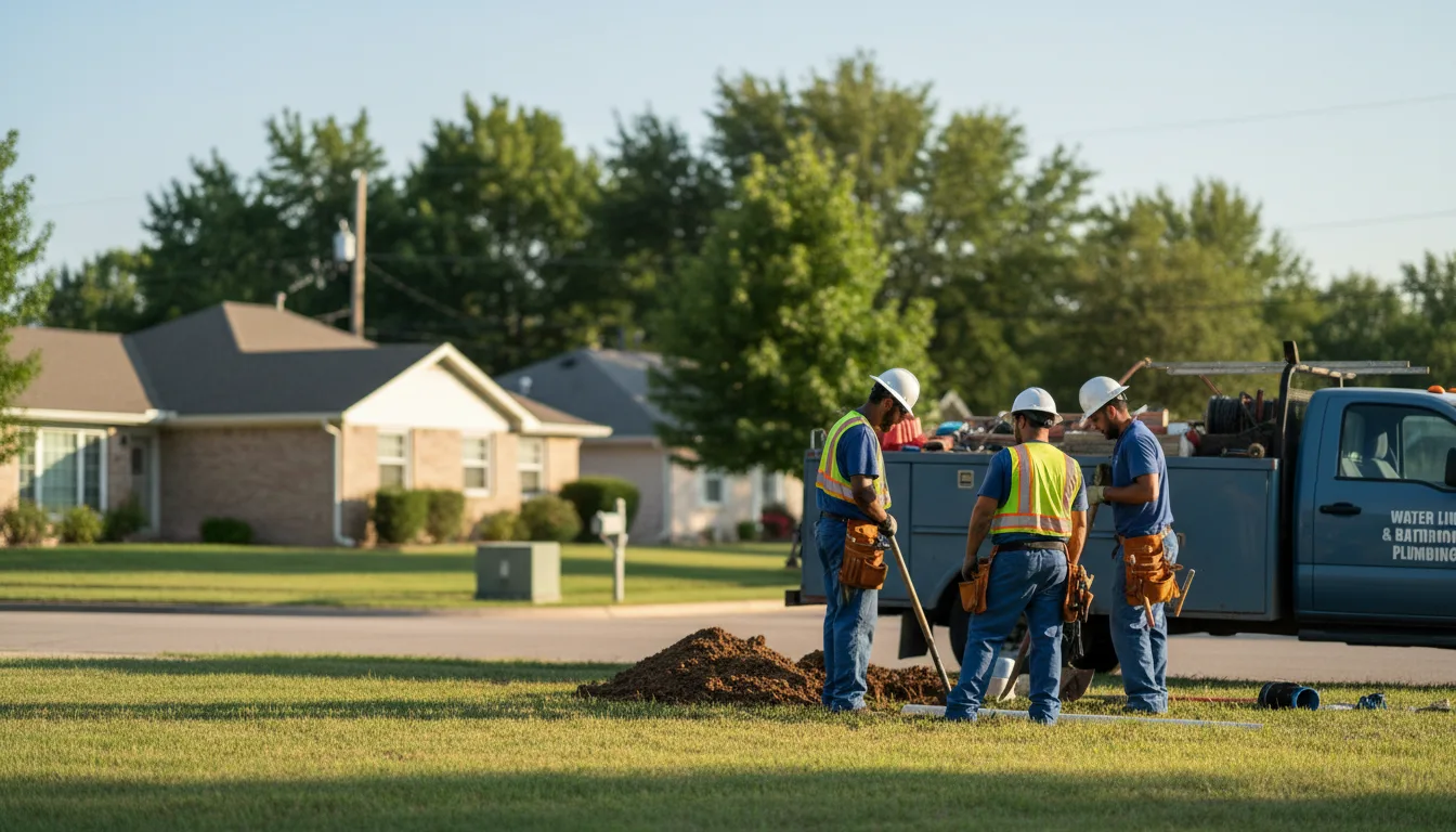 Residential water line and bathroom plumbing service in Niles, OH